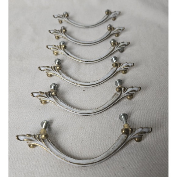 Other - Vnt Set‎ Of 6 4.5" Long French Provincial Victorian Drawer Pulls 3" Center